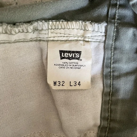 Levi’s Dry Goods Vintage Cargo Pants, 1990’s, Olive Green